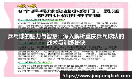 乒乓球的魅力与智慧：深入解析重庆乒乓球队的战术与训练秘诀